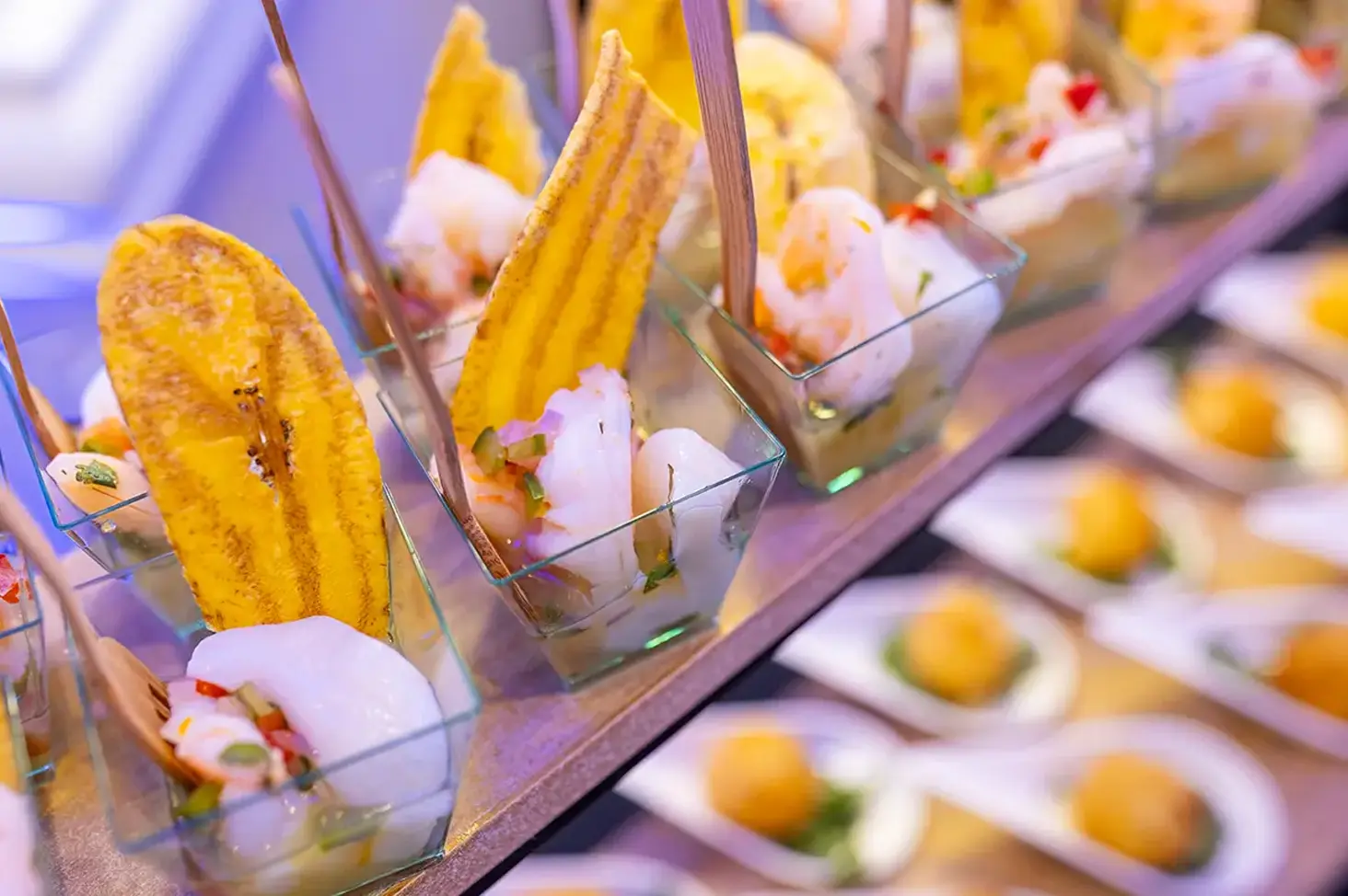 Wedding dinner entrée plated for guests