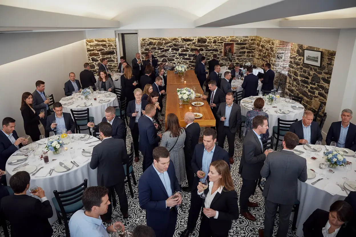 Networking event space in Baltimore with catering and bar service