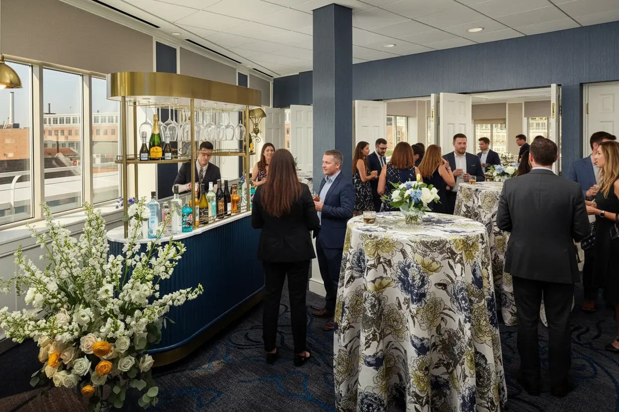 Corporate event venue in Baltimore MD set for private dinner meeting